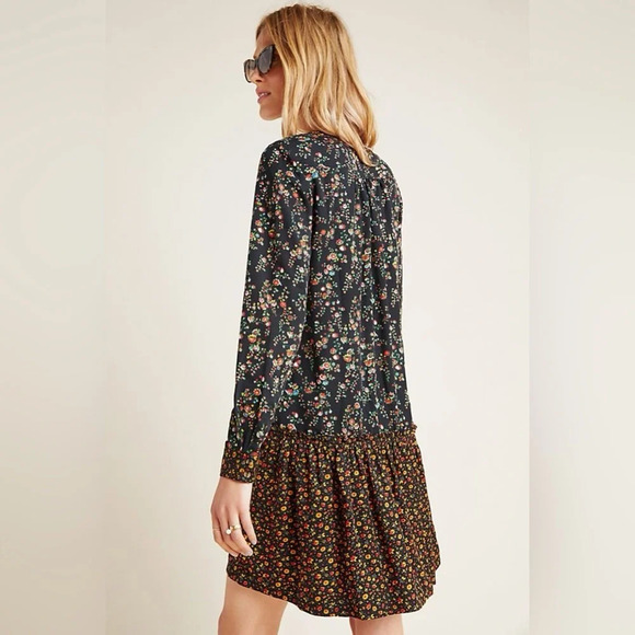 Anthropologie Mauve Marlie Button-Front Chambray Tunic, sz medium - Picture 2 of 11